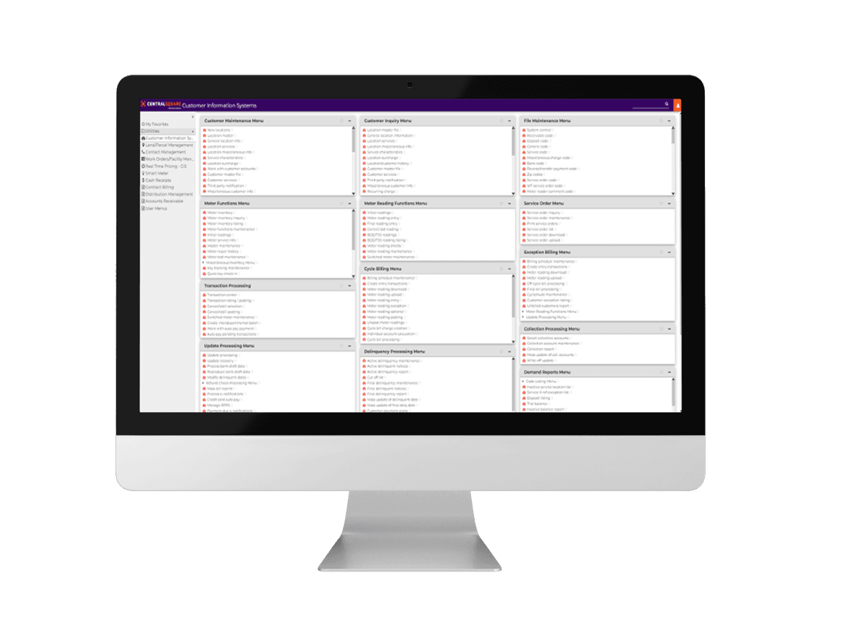 Product image for NaviLine - CentralSquare's suite for mid-sized agencies. This image shows all of the features available in the suite.
