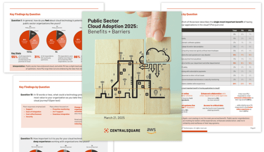 Front page of report with pages from report behind it